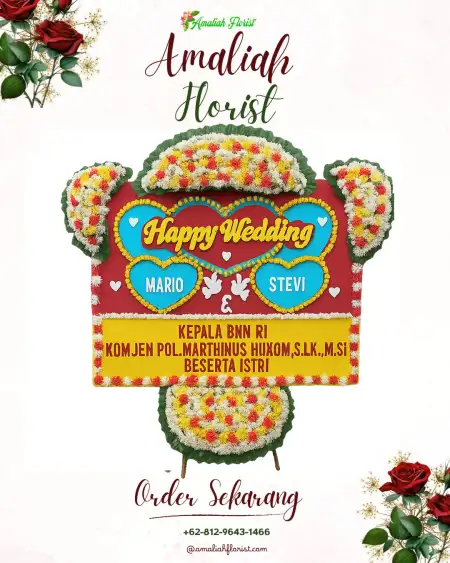 Papan Bunga Pernikahan Talunombo